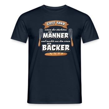 Bäcker Meister Bäckerei backen lustiger Spruch - Männer T-Shirt - Navy - Vorne - AI Model Male 178 light (178cm)