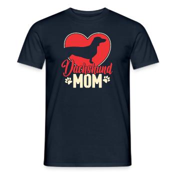 Dackel Mama Geschenk - Männer T-Shirt - Navy - Vorne - AI Model Male 178 light (178cm)