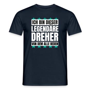 Ich bin dieser legendäre Dreher - Männer T-Shirt - Navy - Vorne - AI Model Male 178 light (178cm)