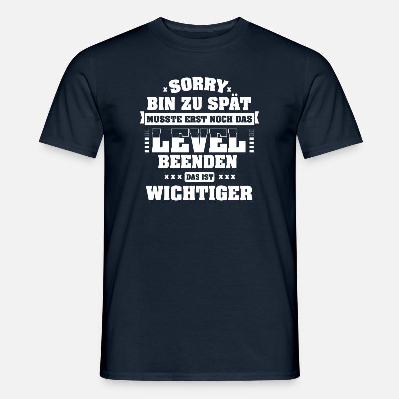 Sorry, bin zu spät - Männer T-Shirt - Navy