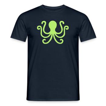 Krake - Männer T-Shirt - Navy - Vorne - AI Model Male 178 light (178cm)