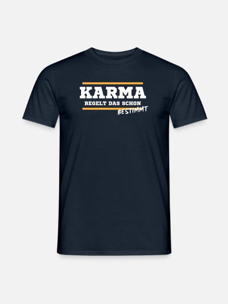 KARMA already takes care of that - definitely T-shirt - Men's T-Shirt - navy