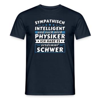 Sympathisch und intelligent - Physiker Edition - Männer T-Shirt - Navy - Vorne - AI Model Male 178 light (178cm)