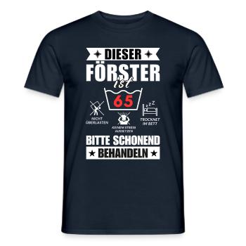 Dieser Förster ist 65. Schonend behandeln - Männer T-Shirt - Navy - Vorne - AI Model Male 178 light (178cm)