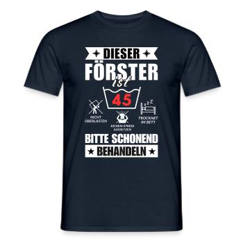 Dieser Förster ist 45. Schonend behandeln - Männer T-Shirt - Navy - Vorne - AI Model Male 178 light (178cm)
