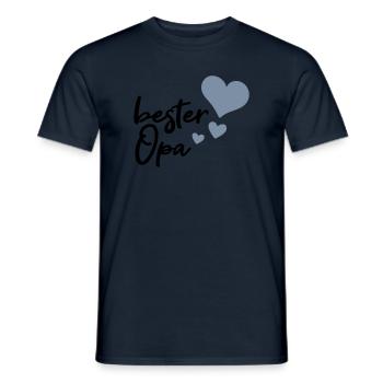 bester Opa mit Herz - Männer T-Shirt - Navy - Vorne - AI Model Male 178 light (178cm)