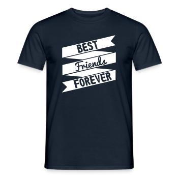 best friends - Mænd T-shirt - marineblå - Foran - AI Model Male 178 light (178cm)