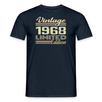 Anniversaire 56 Ans Millésime 1968 Cadeau 1968 - T-shirt homme - marine - Devant - AI Model Male 178 light (178cm)