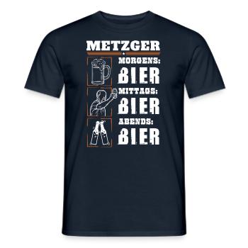 Mon quotidien de boucher - T-shirt homme - marine - Devant - AI Model Male 178 light (178cm)