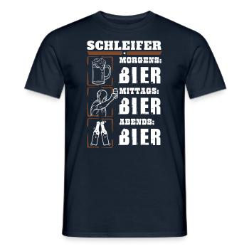 My daily routine as a grinder - Men's T-Shirt - navy - Front - AI Model Male 178 light (178cm)