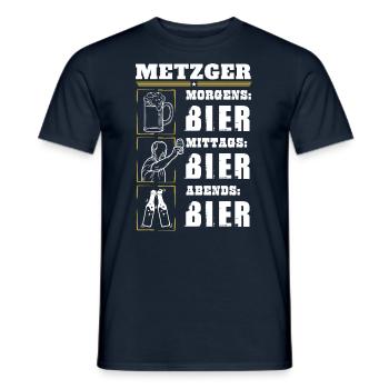 Mon quotidien de boucher - T-shirt homme - marine - Devant - AI Model Male 178 light (178cm)