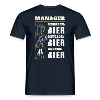 Mon quotidien de manager - T-shirt homme - marine - Devant - AI Model Male 178 light (178cm)