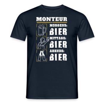 Mon quotidien en tant qu’ajusteur - T-shirt homme - marine - Devant - AI Model Male 178 light (178cm)