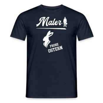 Maler Frohe Ostern Ostergeschenk Lackierer - Männer T-Shirt - Navy - Vorne - AI Model Male 178 light (178cm)