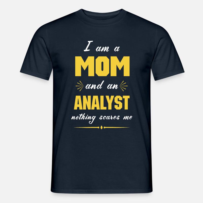 Analyst Mom, Analyst Mum - Men's T-Shirt - navy