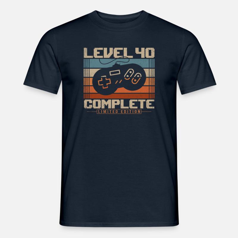 40 Geburtstag Geschenk 40 Jahre Level 40 Complete - Männer T-Shirt - Navy