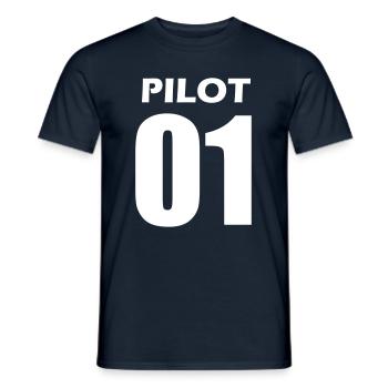pilot.ai - Men's T-Shirt - navy - Front - AI Model Male 178 light (178cm)