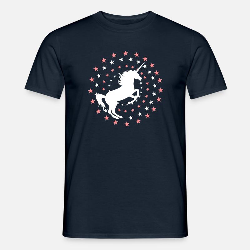 Einhorn - Männer T-Shirt - Navy