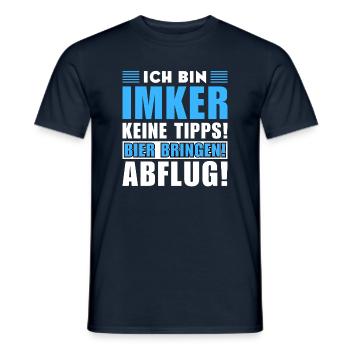 Ich bin Imker - Keine Tipps! Bier bringen - Männer T-Shirt - Navy - Vorne - AI Model Male 178 light (178cm)