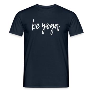 be yoga - Männer T-Shirt - Navy - Vorne - AI Model Male 178 light (178cm)