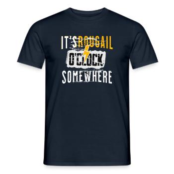 IT'S ROUGAIL O'CLOCK SOMEWHERE.. - Men's T-Shirt - navy - Front - AI Model Male 178 light (178cm)
