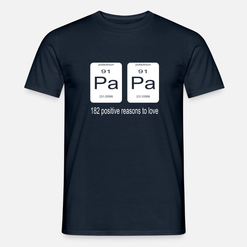 Nerd Papa Periodensystem - Männer T-Shirt - Navy