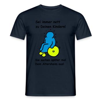 Vos enfants vont choisir votre maison de soins - T-shirt homme - marine - Devant - AI Model Male 178 light (178cm)