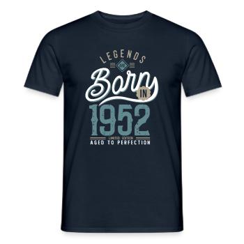 legends are born in 1952, anniversaire 70 ans - T-shirt homme - marine - Devant - AI Model Male 178 light (178cm)