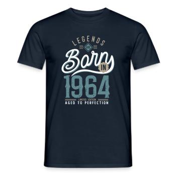 Legends are born in 1964 anniversary 58 years - Men's T-Shirt - navy - Front - AI Model Male 178 light (178cm)