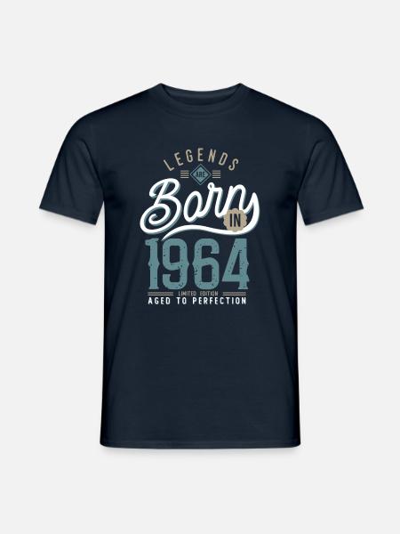 Legends are born in 1964 anniversary 58 years - Men's T-Shirt - navy