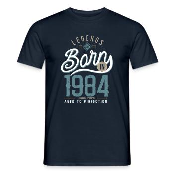 Legenden werden geboren 1984 Jubiläum - Männer T-Shirt - Navy - Vorne - AI Model Male 178 light (178cm)