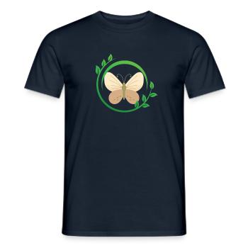 Nature and butterfly - Men's T-Shirt - navy - Front - AI Model Male 178 light (178cm)