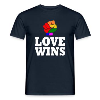 Love wins - T-shirt homme - marine - Devant - AI Model Male 178 light (178cm)