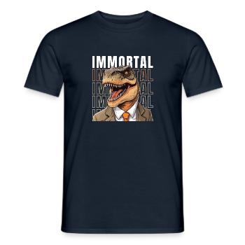 T-Rex immortel - T-shirt homme - marine - Devant - AI Model Male 178 light (178cm)