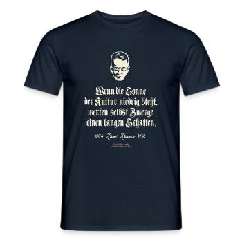Karl Kraus Zitate T-Shirt Sonne der Kultur - Männer T-Shirt - Navy - Vorne - AI Model Male 178 light (178cm)
