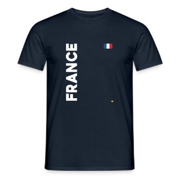 France - Men's T-Shirt - navy - Front - AI Model Male 178 light (178cm)