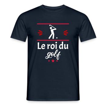 le roi du golf, cadeau golfeur - T-shirt homme - marine - Devant - AI Model Male 178 light (178cm)