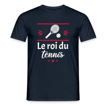 le roi du tennis, tennisman - T-shirt homme - marine - Devant - AI Model Male 178 light (178cm)