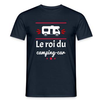 le roi du camping car, camping-cariste - T-shirt homme - marine - Devant - AI Model Male 178 light (178cm)