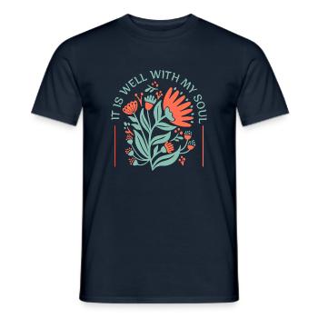 Blumen und seele - Männer T-Shirt - Navy - Vorne - AI Model Male 178 light (178cm)