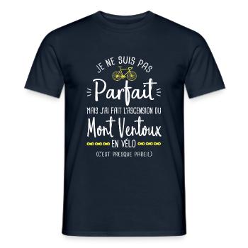 parfait mont Ventoux en vélo humour vélo cycliste - T-shirt homme - marine - Devant - AI Model Male 178 light (178cm)