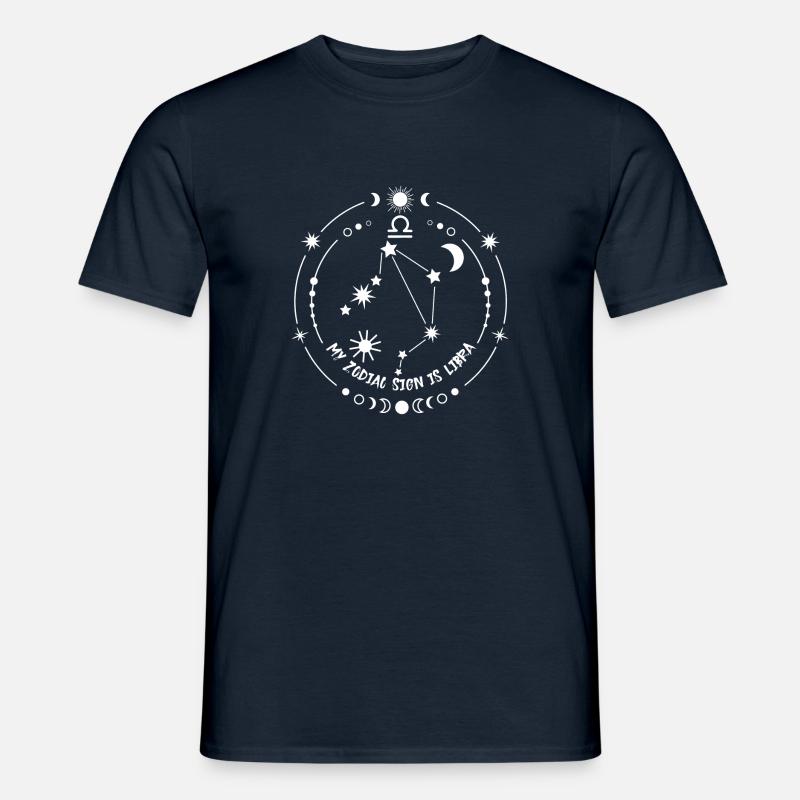 Sternzeichen Waage - Männer T-Shirt - Navy