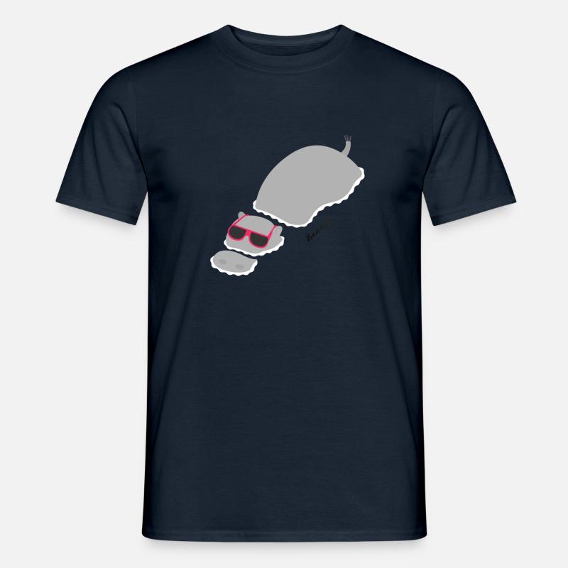 Chillin ‚Hippo - Männer T-Shirt - Navy