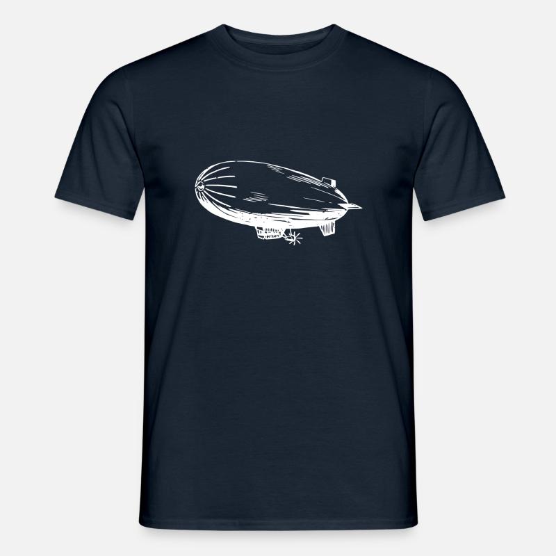 Silhouette eines Luftschiffs – Stilvolles - Männer T-Shirt - Navy