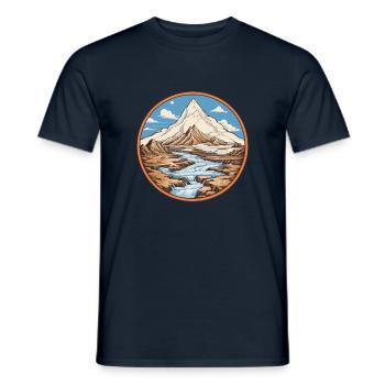 Nix wie raus - perfekt für Outdoor Fans - Männer T-Shirt - Navy - Vorne - AI Model Male 178 light (178cm)