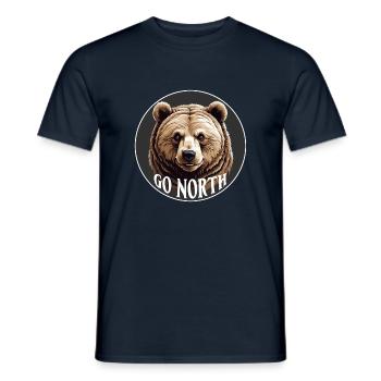 Grizzli Ours Kodiak Ours brun Venir dans le Nord - T-shirt homme - marine - Devant - AI Model Male 178 light (178cm)