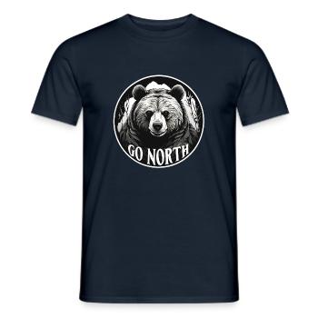 Grizzli Ours Kodiak Ours brun Venir dans le Nord - T-shirt homme - marine - Devant - AI Model Male 178 light (178cm)
