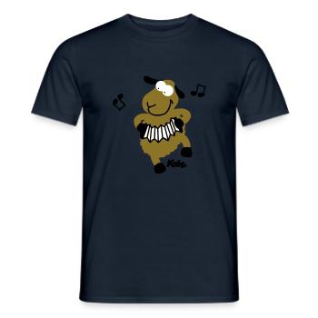 sheep (c) - Men's T-Shirt - navy - Front - AI Model Male 178 light (178cm)