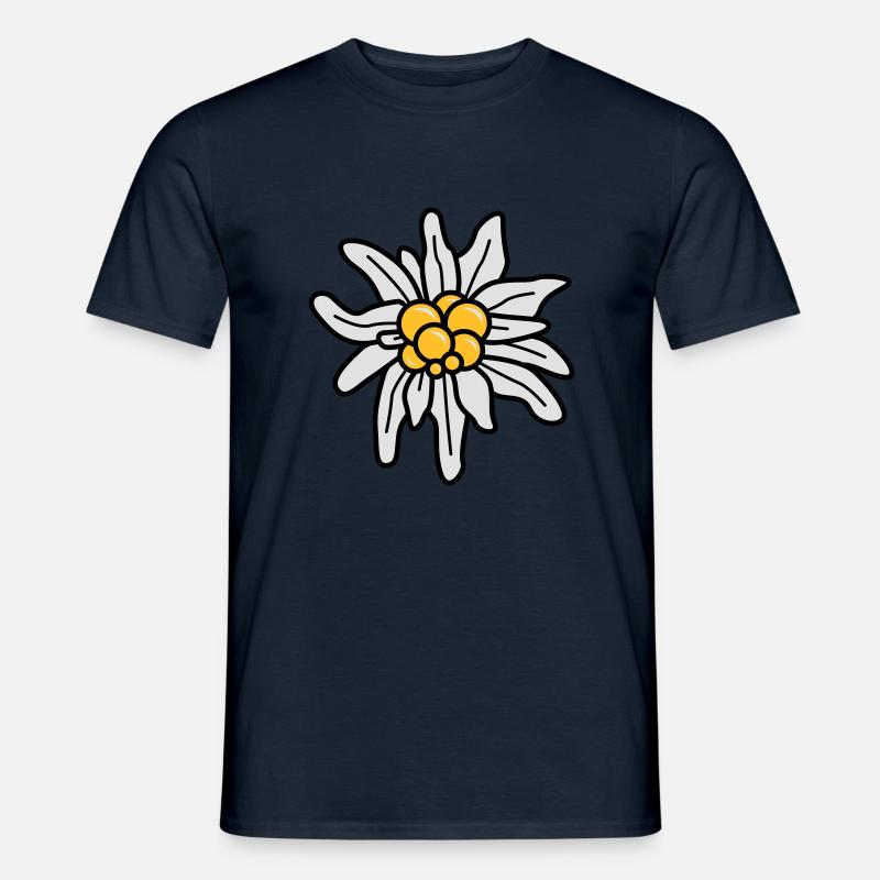 Edelweiss - Männer T-Shirt - Navy