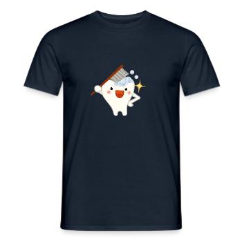 teeth - Men's T-Shirt - navy - Front - AI Model Male 178 light (178cm)